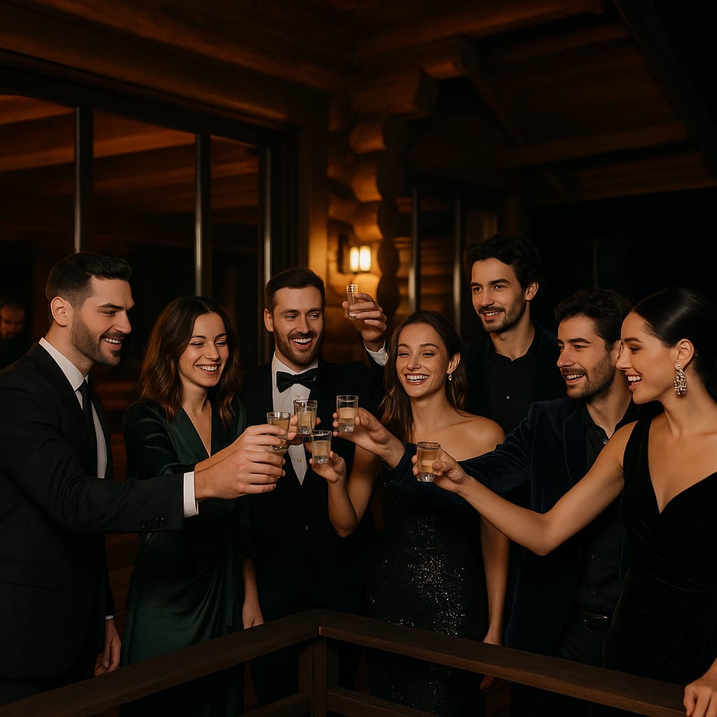 Night drinks background